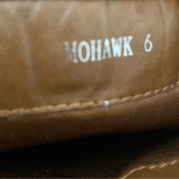 Corky's Mohawk fringe leather/suede boots brown/rust tan stitching mixed sz 6 - Picture 7 of 12